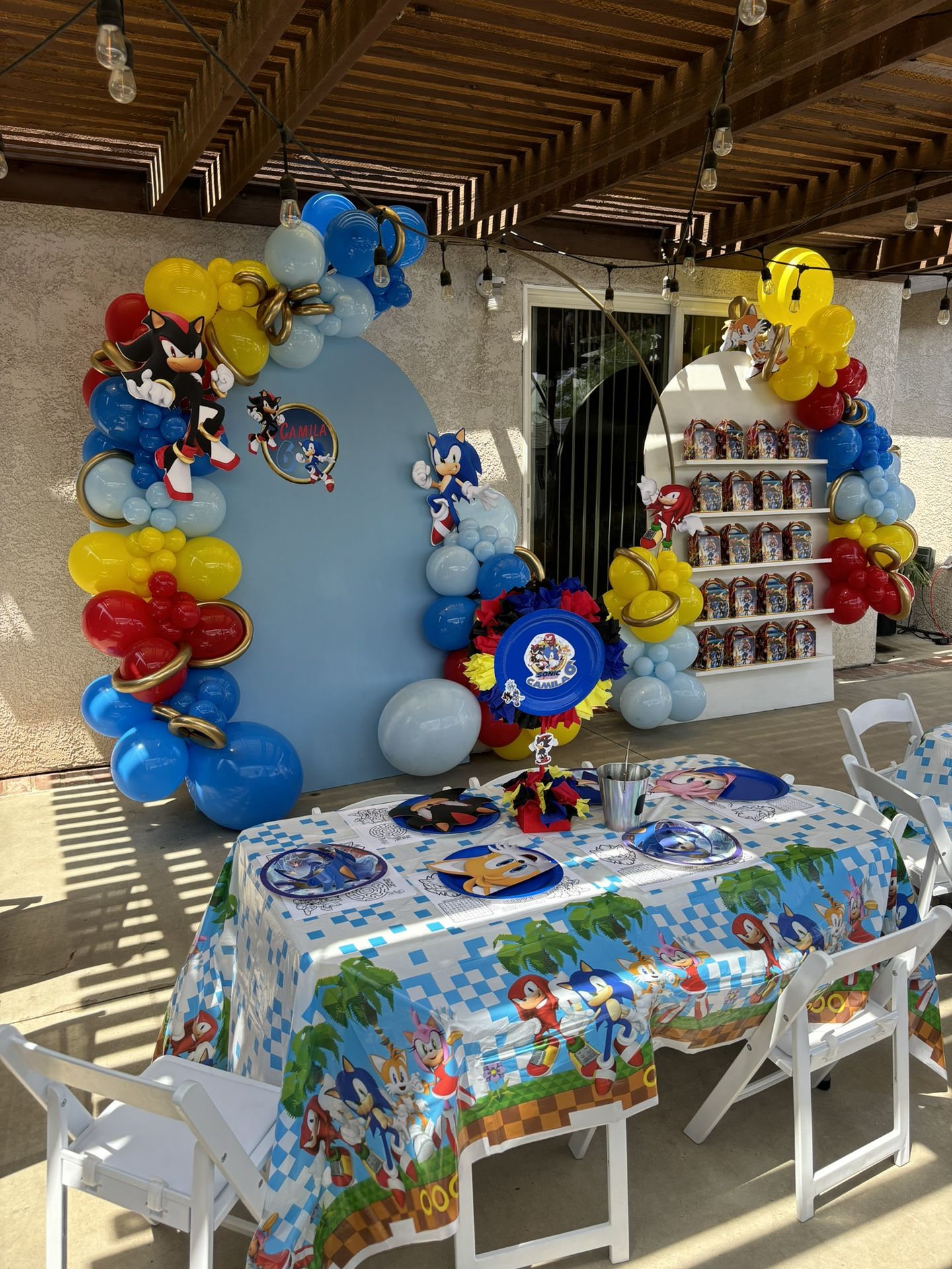 Sonic Backdrop Balloon Garland