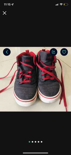 Awesome vans sneakers for boys or girls in gray red and white.