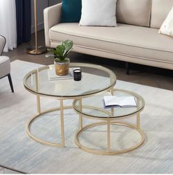 Glass coffee table