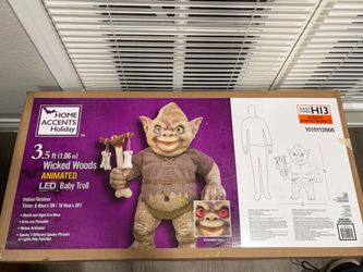 Home Accents Holiday 3.5 Ft Wicked Woods Troll Animatronic Halloween