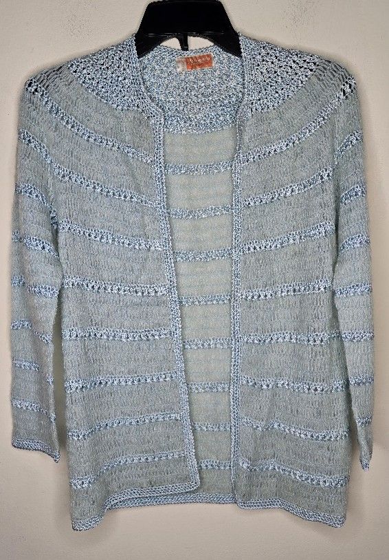 Friendly Women's Handmade Loom Sweater Cardigan Size S