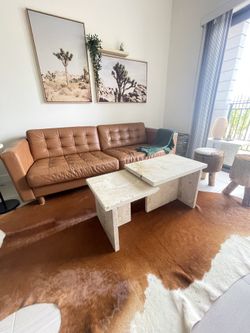 Travertine coffee table set