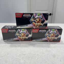 Pokemon TCG Scarlet and Violet Prismatic Evolutions Surprise Box Sealed New (Lot of 3)