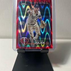 Baseball Card Edquard Julien Red Ray Wave  /5 