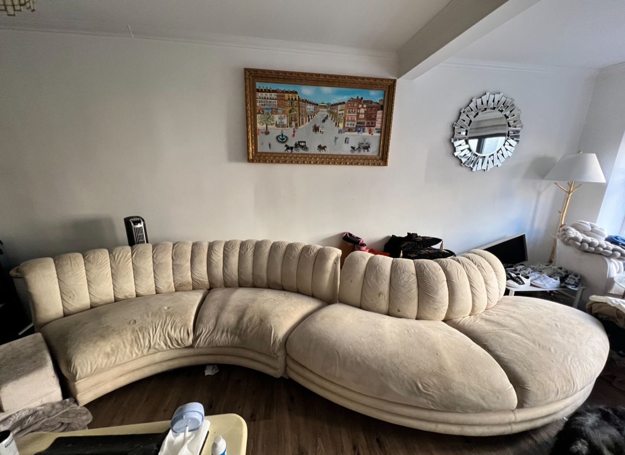 Two piece couch 80” x 80”  can be sold separately 