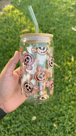 Mickey Pumpkin Glass Cup
