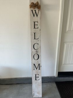 Wood Welcome For Entry Way As Decoration 