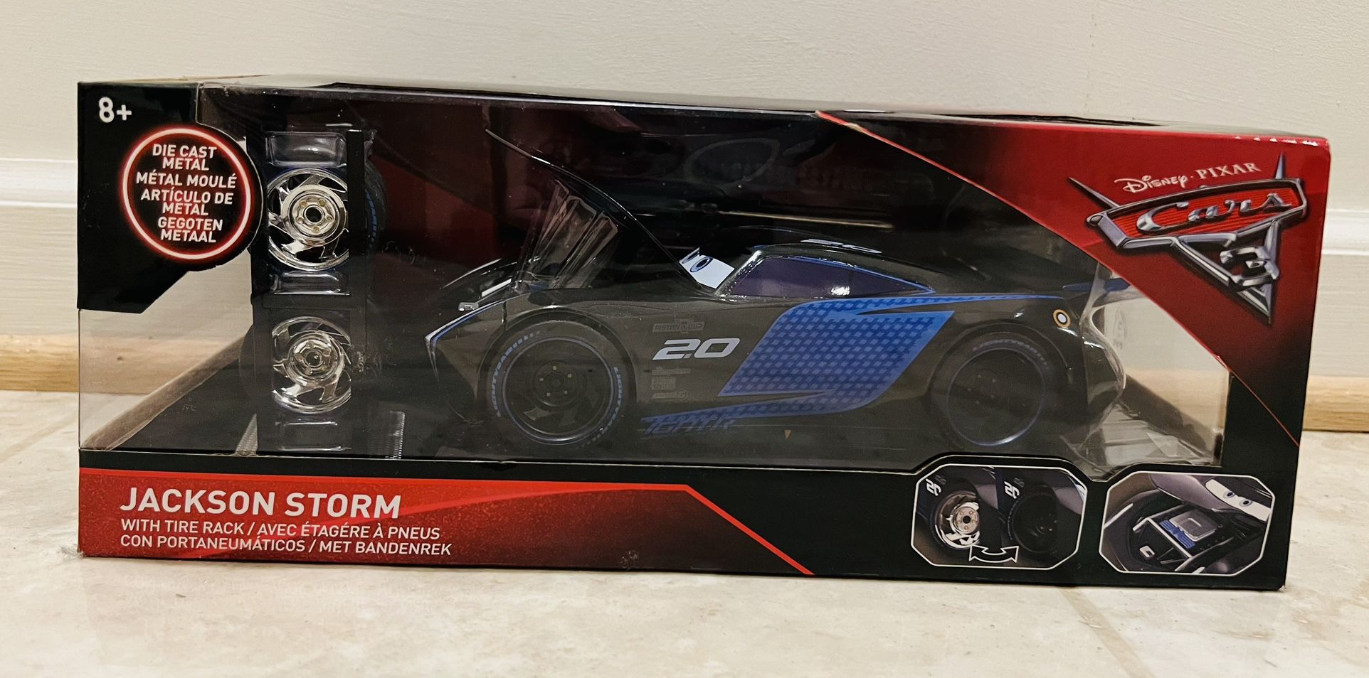 Jada Disney Pixar Cars 3, Jackson Storm DieCast,1:24 scale