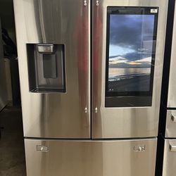 Samsung  Family Hub 26.5-cu ft French Door Refrigerator with Ice Maker (Fingerprint Resistant Stainless Steel) ENERGY STAR