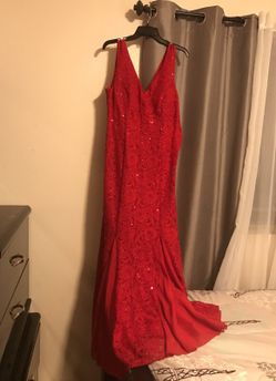 Red gown
