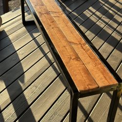 Welded Wooden bench