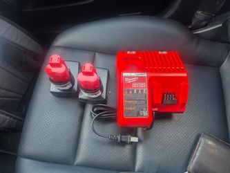 Milwaukee M12/M18 Charger with Two M12 Batteries