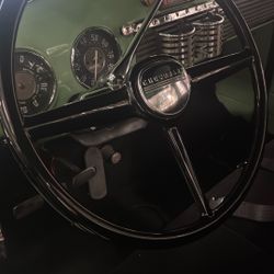 Steering Wheel From A 1951 Chevy Truck In Excellent Condition.