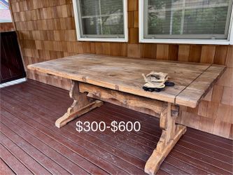 Farmhouse trestle dining table