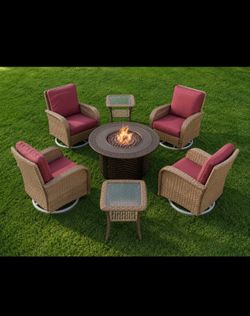 Patio furniture set with Fire pit