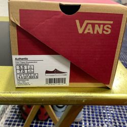 Vans Authentic Color Theory Rhododendron Canvas Women's US 5.5 Low Top Shoes