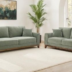 Brand New Olive Modern Style Sofa & Loveseat 