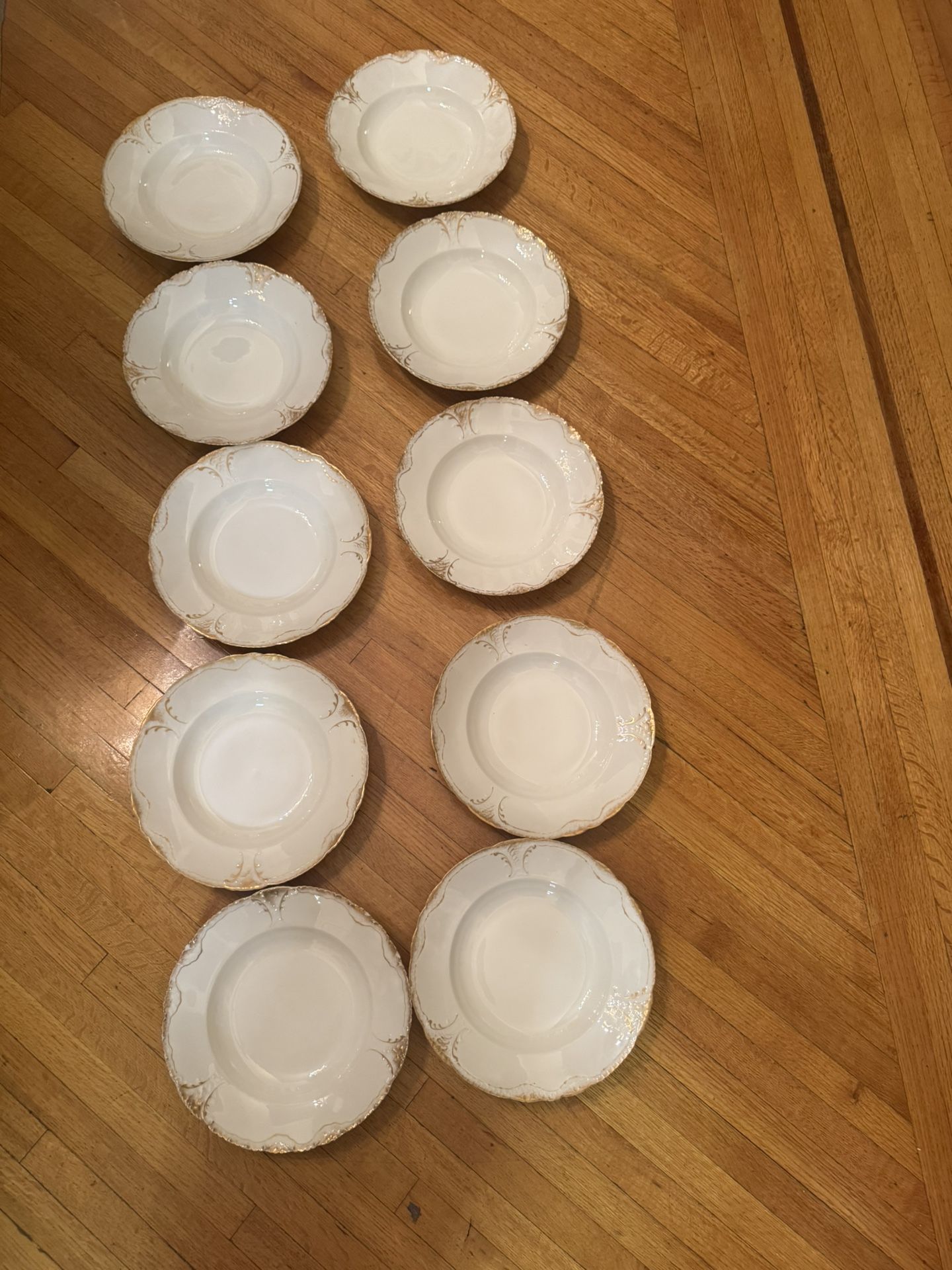 Set Of 11 Antique Theodore Haviland Limoges Soup Bowls