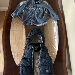 Clothes For Boys Size 2 Jeans Jacket From Gap,blue Jacket From  H& M