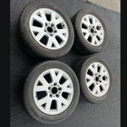 4 — 225/50r16 5x120 5x4.72 Stock Bmw Wheels Rims Tires!!!!!!!!!