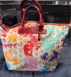 Dooney & Bourke Multicolor Splatter Print Tote