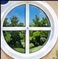 Round Porthole Window White Frame