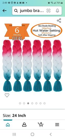 SHUOHAN Braiding Hair Extensions for Women 24 Inch 6 Pack