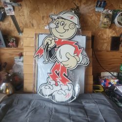 Reedy Kilowatt Laser Cut Metal Sign 14"×24"