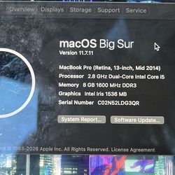 MacBook Pro(Retina,13 inch Mid2015)