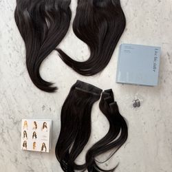 Luxy 16” Seamless Clip In Hair Extensions Mocha Brown BRAND NEW