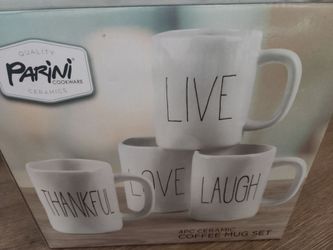 New 4 pcs ceramic coffee mug set