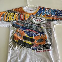 Y2K NASCAR Bristol Speedway Sharpie 500 All Over Print AOP Shirt Men’s Medium