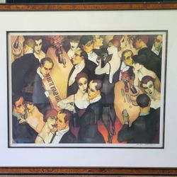 Juarez Machado The Party Goes On 74/275 Ltd Edition Lithograph 33.5x27 Brazilian