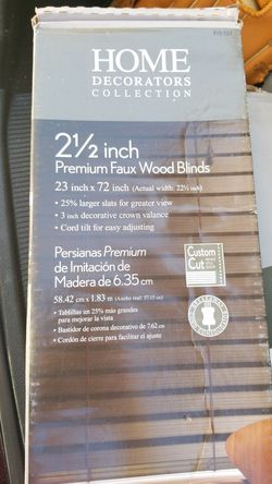 2 1/2 inch Brown Wood Blinds