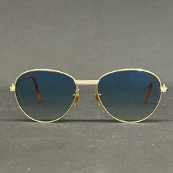 Custom Vintage Cartier Romance Louis Gold Rim Diamond Frames Glasses Sunglasses