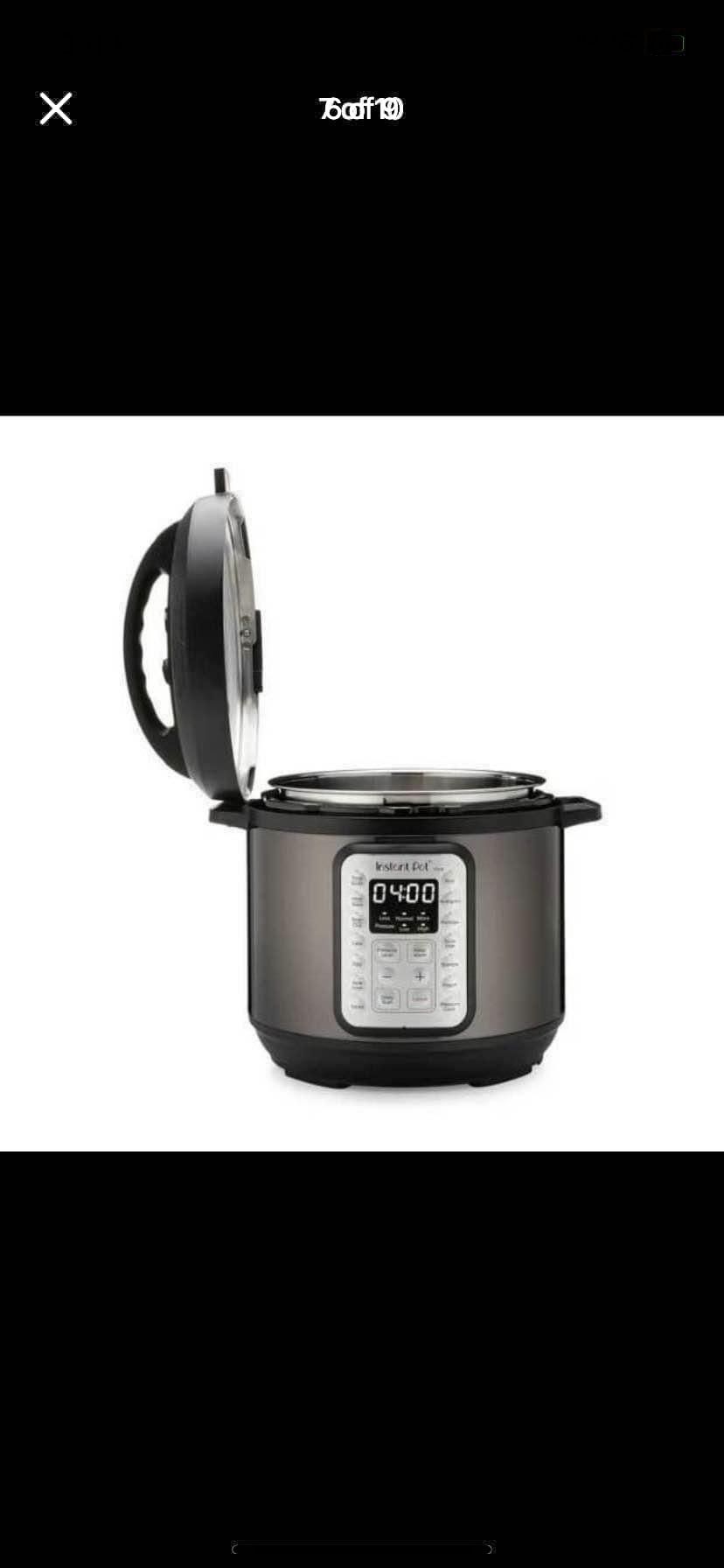 Instant Pot Viva Black SS 60 6Qt 9-in-1 Multi-Cooker, Pressure Cooker -  household items - by owner - housewares sale 