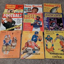Lot of Vintage 1950s to 1970s Sports Magazines