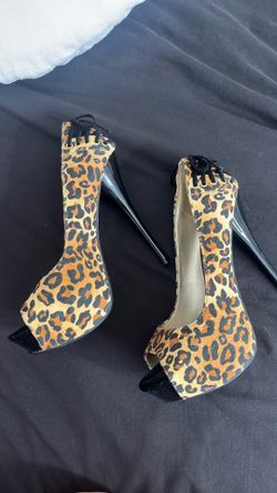 Charlotte Russe leopard print pump heels
