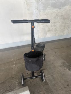 Knee Scooter with Basket and Hand Brakes