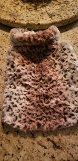 pink animal print puppy coat