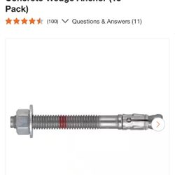 Hilti KB-TZ Expansion Anchor Carbon Steel ZINC 5/8" x 6" #387517 Box of 15