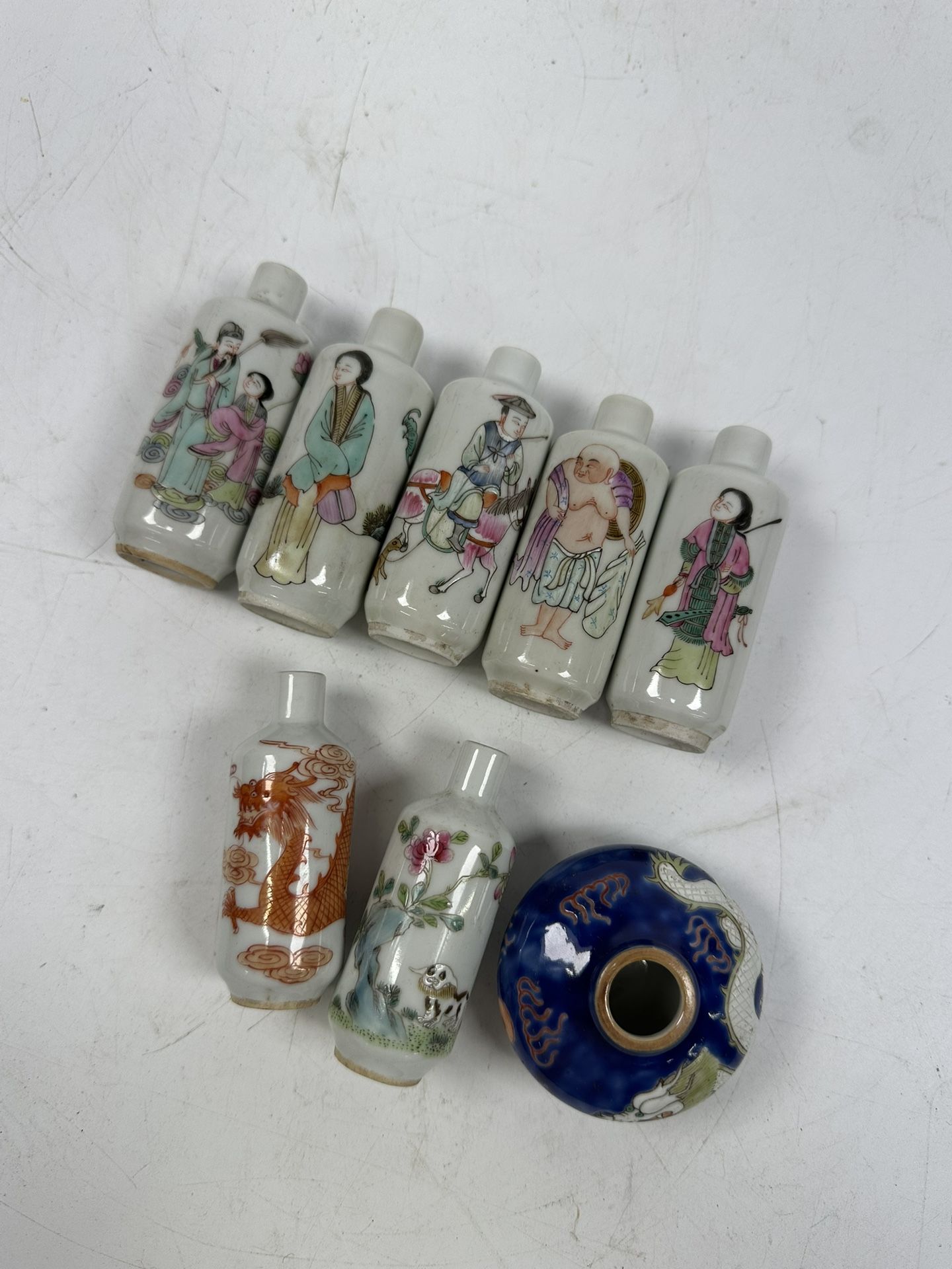 $125-$450 Each Chinese Qing- Republic Period Porcelain Snuff Bottles Vases