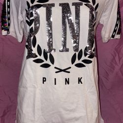 Victoria’sw Secret Rainbow Reversible Sequin Bling T-Shirt Size XS