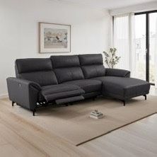 New Power Top Grain Leather Sectional Couch! Free Delivery 🚚!