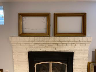 Antique gold picture frames, set of two, pair 26.5” X 19.5”