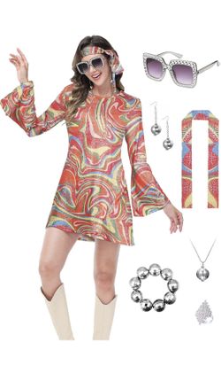 Adult 70 Disco Dress Sz XL