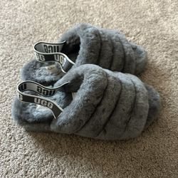 NEW Womens Ugg Yeah Slippers Charcoal Gray- Size 10