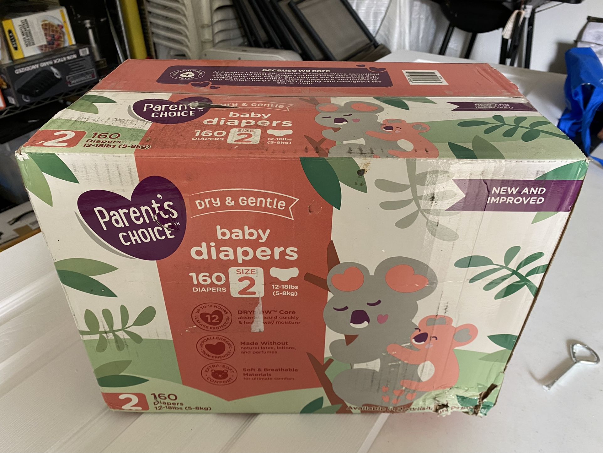 Parent's Choice Diapers, Size 2, 160 Diapers