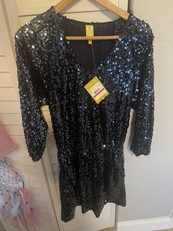XS QMack Sequenced Navy Blue Dress
