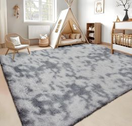 5x8 Fluffy Area Rug with Non-Slip Backing Soft Plush Fuzzy Carpet